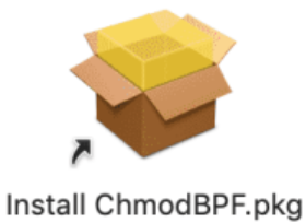 macOS 安装 ChmodBPF 工具界面截图
