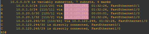 R3路由表OSPF截图
