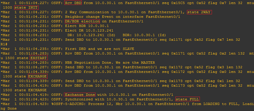 OSPF邻接关系建立事件记录截图