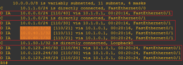 R5路由表多域截图
