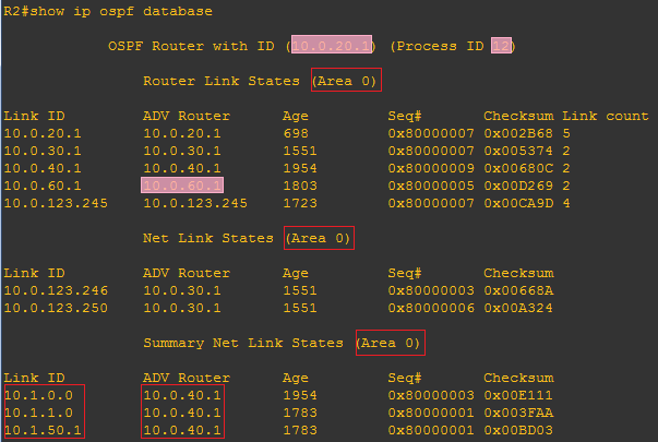 R2多域OSPF数据库截图